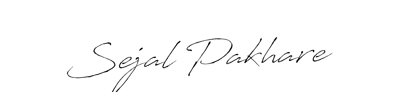 Sejal Pakhare stylish signature style. Best Handwritten Sign (Antro_Vectra) for my name. Handwritten Signature Collection Ideas for my name Sejal Pakhare. Sejal Pakhare signature style 6 images and pictures png