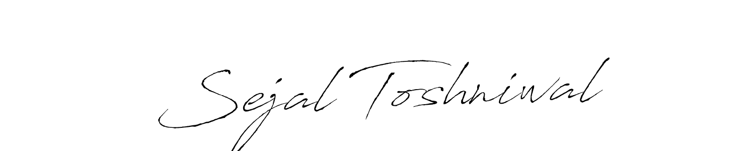Antro_Vectra is a professional signature style that is perfect for those who want to add a touch of class to their signature. It is also a great choice for those who want to make their signature more unique. Get Sejal Toshniwal name to fancy signature for free. Sejal Toshniwal signature style 6 images and pictures png