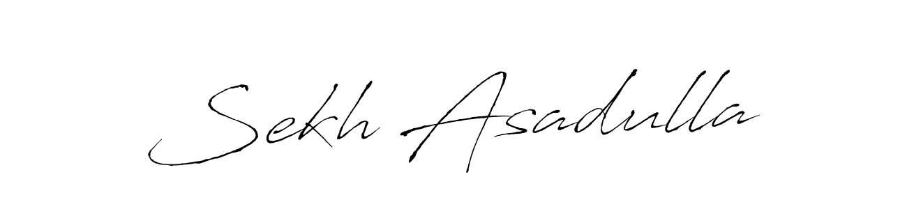 How to make Sekh Asadulla name signature. Use Antro_Vectra style for creating short signs online. This is the latest handwritten sign. Sekh Asadulla signature style 6 images and pictures png