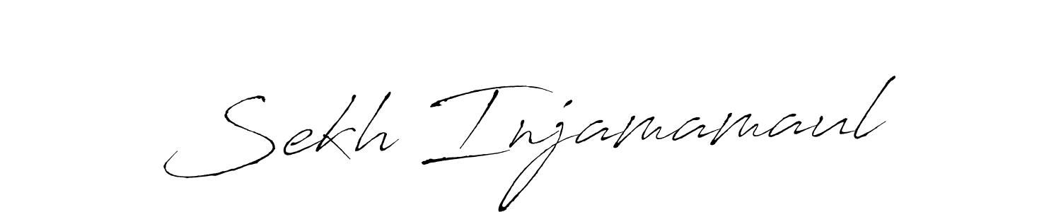 How to make Sekh Injamamaul name signature. Use Antro_Vectra style for creating short signs online. This is the latest handwritten sign. Sekh Injamamaul signature style 6 images and pictures png