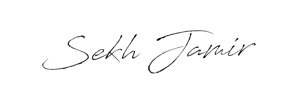 Make a beautiful signature design for name Sekh Jamir. With this signature (Antro_Vectra) style, you can create a handwritten signature for free. Sekh Jamir signature style 6 images and pictures png
