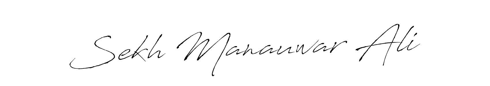 Also we have Sekh Manauwar Ali name is the best signature style. Create professional handwritten signature collection using Antro_Vectra autograph style. Sekh Manauwar Ali signature style 6 images and pictures png