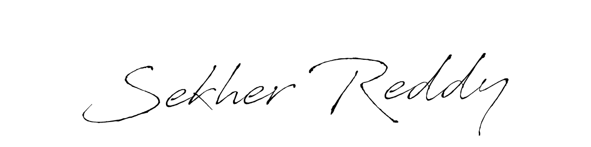 The best way (Antro_Vectra) to make a short signature is to pick only two or three words in your name. The name Sekher Reddy include a total of six letters. For converting this name. Sekher Reddy signature style 6 images and pictures png