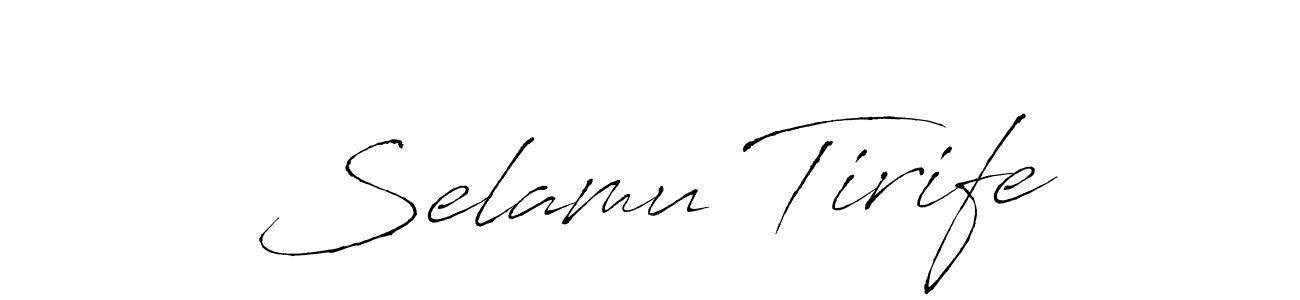 if you are searching for the best signature style for your name Selamu Tirife. so please give up your signature search. here we have designed multiple signature styles  using Antro_Vectra. Selamu Tirife signature style 6 images and pictures png