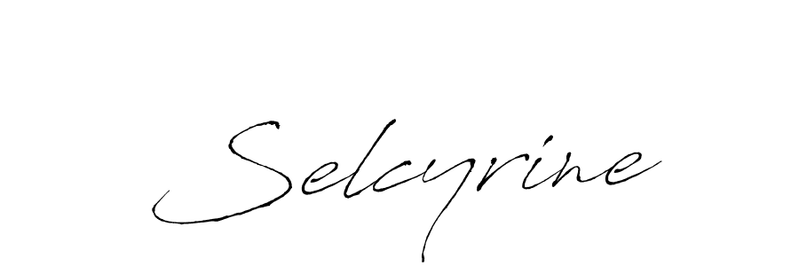 How to make Selcyrine name signature. Use Antro_Vectra style for creating short signs online. This is the latest handwritten sign. Selcyrine signature style 6 images and pictures png