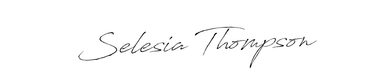 How to make Selesia Thompson name signature. Use Antro_Vectra style for creating short signs online. This is the latest handwritten sign. Selesia Thompson signature style 6 images and pictures png