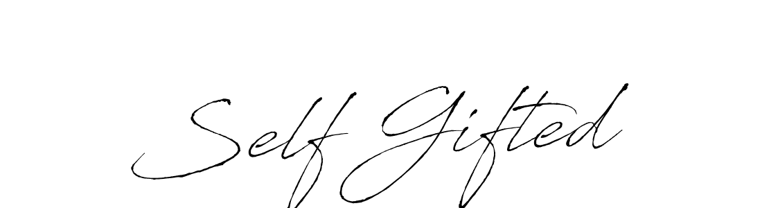 Design your own signature with our free online signature maker. With this signature software, you can create a handwritten (Antro_Vectra) signature for name Self Gifted. Self Gifted signature style 6 images and pictures png
