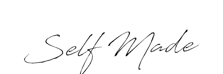 How to make Self Made name signature. Use Antro_Vectra style for creating short signs online. This is the latest handwritten sign. Self Made signature style 6 images and pictures png