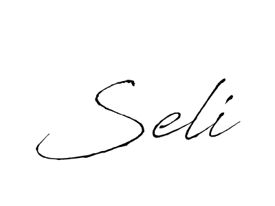 How to make Seli signature? Antro_Vectra is a professional autograph style. Create handwritten signature for Seli name. Seli signature style 6 images and pictures png