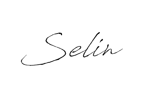 Make a beautiful signature design for name Selin. With this signature (Antro_Vectra) style, you can create a handwritten signature for free. Selin signature style 6 images and pictures png