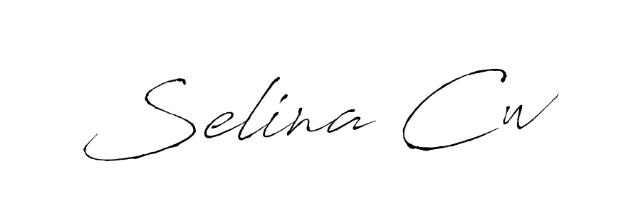 The best way (Antro_Vectra) to make a short signature is to pick only two or three words in your name. The name Selina Cw include a total of six letters. For converting this name. Selina Cw signature style 6 images and pictures png