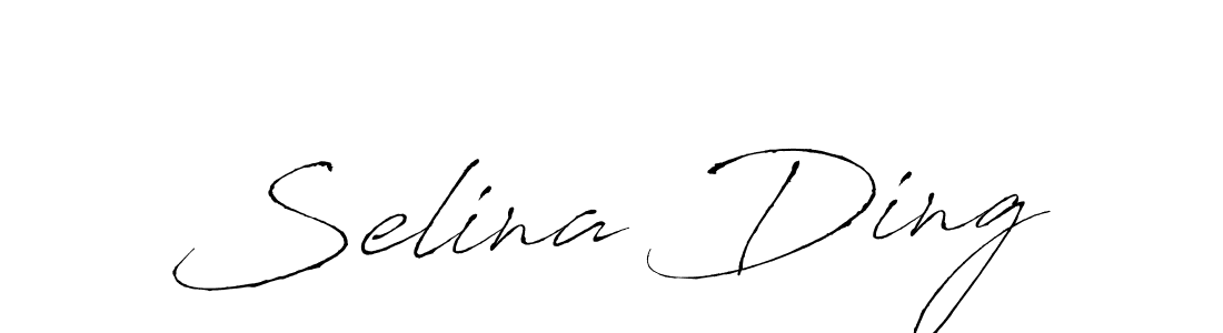 You should practise on your own different ways (Antro_Vectra) to write your name (Selina Ding) in signature. don't let someone else do it for you. Selina Ding signature style 6 images and pictures png