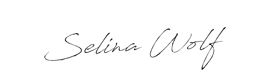 How to make Selina Wolf name signature. Use Antro_Vectra style for creating short signs online. This is the latest handwritten sign. Selina Wolf signature style 6 images and pictures png