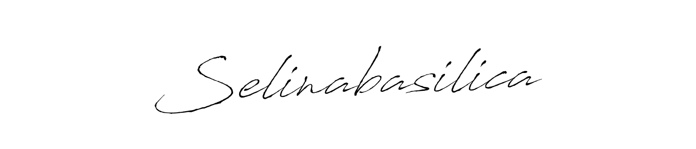 How to make Selinabasilica name signature. Use Antro_Vectra style for creating short signs online. This is the latest handwritten sign. Selinabasilica signature style 6 images and pictures png