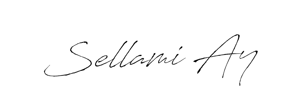 Design your own signature with our free online signature maker. With this signature software, you can create a handwritten (Antro_Vectra) signature for name Sellami Ay. Sellami Ay signature style 6 images and pictures png