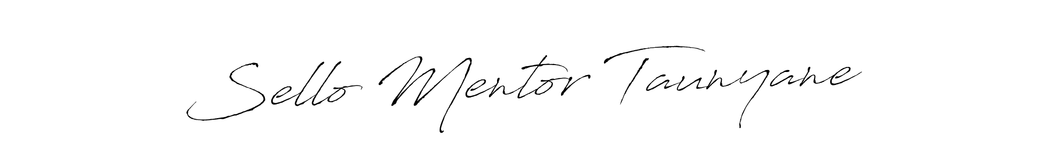 How to make Sello Mentor Taunyane signature? Antro_Vectra is a professional autograph style. Create handwritten signature for Sello Mentor Taunyane name. Sello Mentor Taunyane signature style 6 images and pictures png