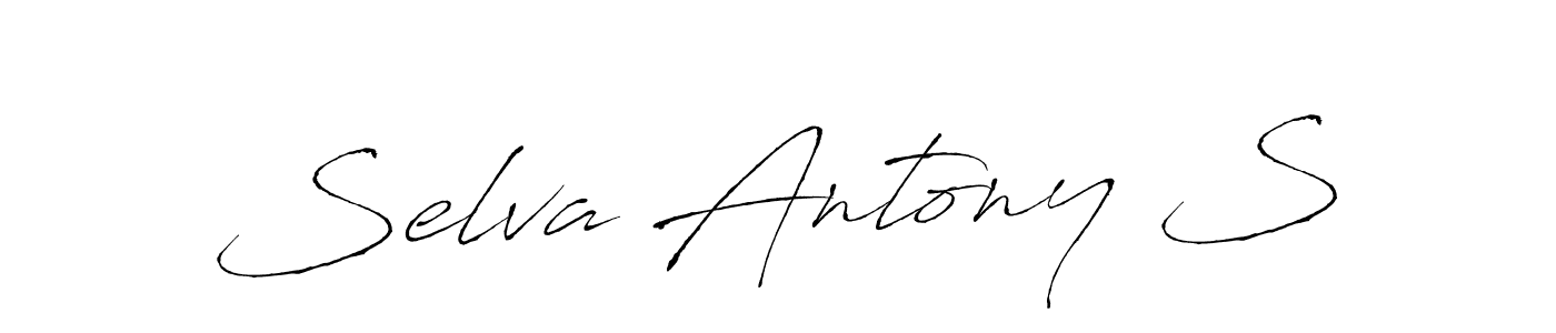 You should practise on your own different ways (Antro_Vectra) to write your name (Selva Antony S) in signature. don't let someone else do it for you. Selva Antony S signature style 6 images and pictures png