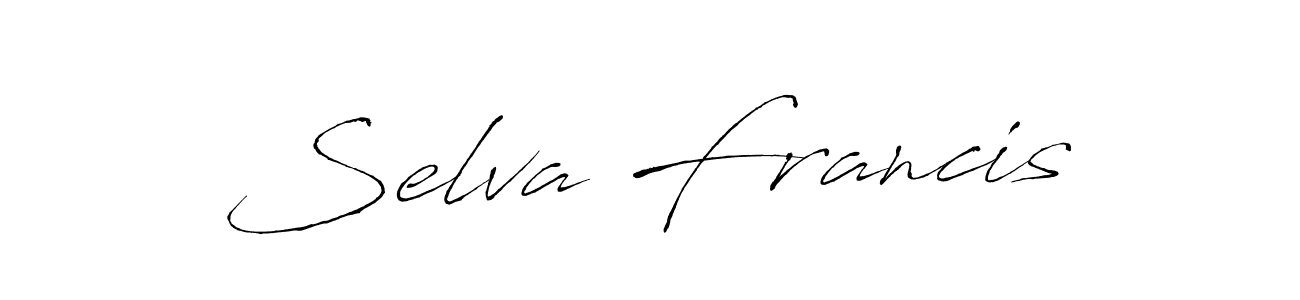 It looks lik you need a new signature style for name Selva Francis. Design unique handwritten (Antro_Vectra) signature with our free signature maker in just a few clicks. Selva Francis signature style 6 images and pictures png