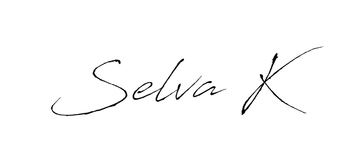 Use a signature maker to create a handwritten signature online. With this signature software, you can design (Antro_Vectra) your own signature for name Selva K. Selva K signature style 6 images and pictures png