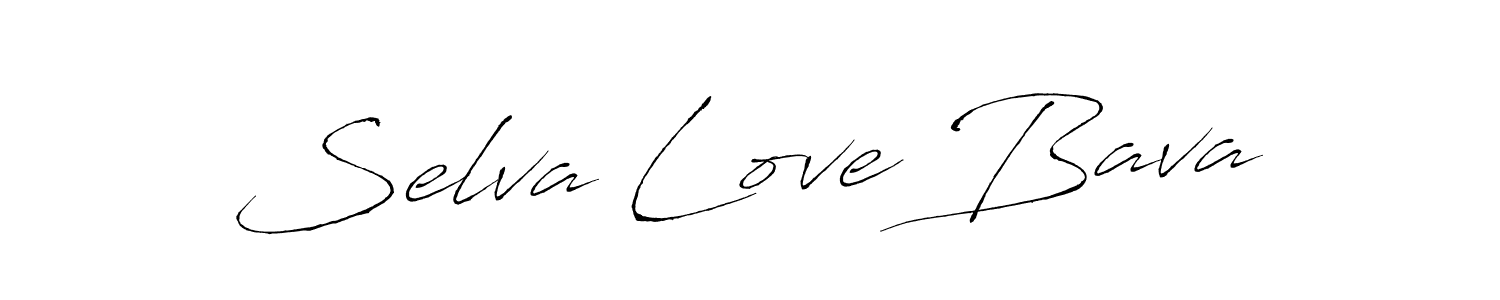 Selva Love Bava stylish signature style. Best Handwritten Sign (Antro_Vectra) for my name. Handwritten Signature Collection Ideas for my name Selva Love Bava. Selva Love Bava signature style 6 images and pictures png
