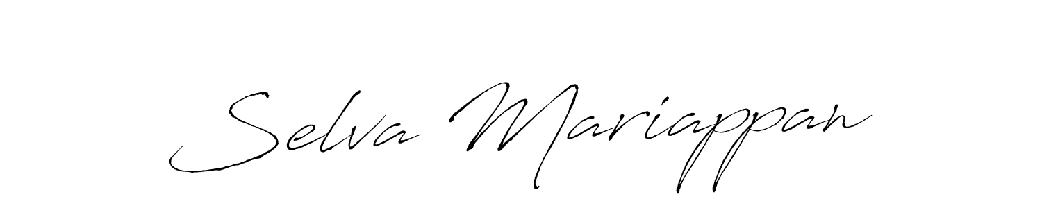 How to make Selva Mariappan name signature. Use Antro_Vectra style for creating short signs online. This is the latest handwritten sign. Selva Mariappan signature style 6 images and pictures png