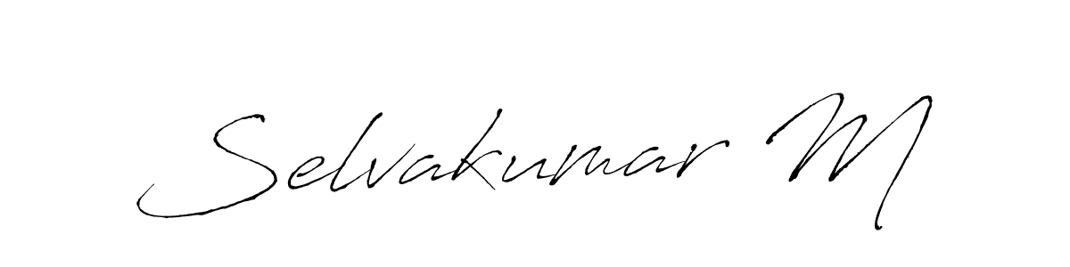 Make a beautiful signature design for name Selvakumar M. With this signature (Antro_Vectra) style, you can create a handwritten signature for free. Selvakumar M signature style 6 images and pictures png