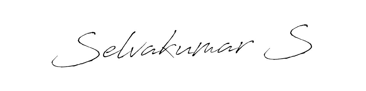 Antro_Vectra is a professional signature style that is perfect for those who want to add a touch of class to their signature. It is also a great choice for those who want to make their signature more unique. Get Selvakumar S name to fancy signature for free. Selvakumar S signature style 6 images and pictures png