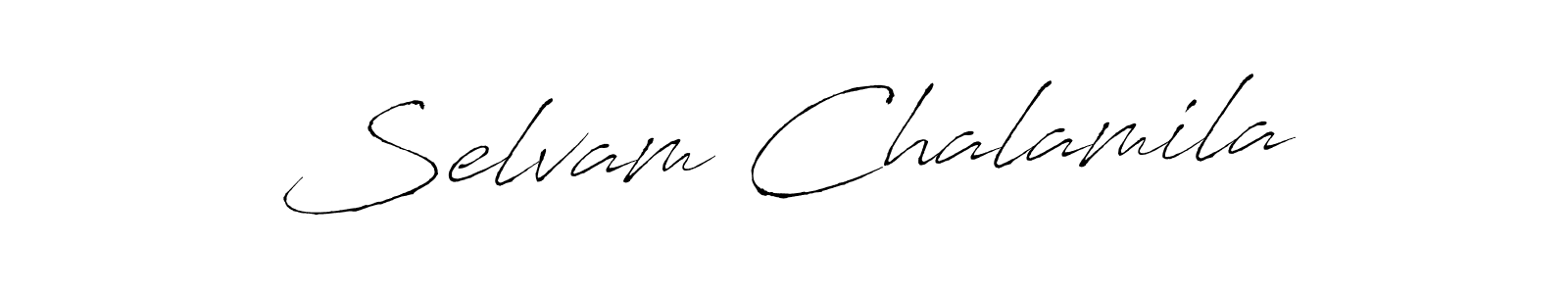 Make a beautiful signature design for name Selvam Chalamila. With this signature (Antro_Vectra) style, you can create a handwritten signature for free. Selvam Chalamila signature style 6 images and pictures png