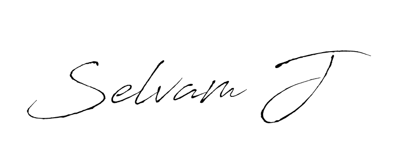 How to make Selvam J name signature. Use Antro_Vectra style for creating short signs online. This is the latest handwritten sign. Selvam J signature style 6 images and pictures png