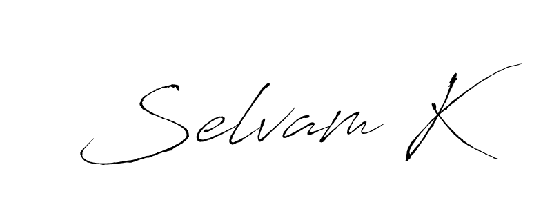 if you are searching for the best signature style for your name Selvam K. so please give up your signature search. here we have designed multiple signature styles  using Antro_Vectra. Selvam K signature style 6 images and pictures png