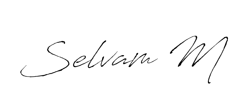 You should practise on your own different ways (Antro_Vectra) to write your name (Selvam M) in signature. don't let someone else do it for you. Selvam M signature style 6 images and pictures png