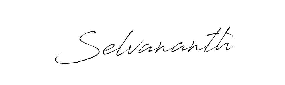 Selvananth stylish signature style. Best Handwritten Sign (Antro_Vectra) for my name. Handwritten Signature Collection Ideas for my name Selvananth. Selvananth signature style 6 images and pictures png