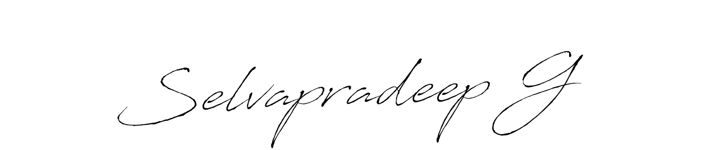 if you are searching for the best signature style for your name Selvapradeep G. so please give up your signature search. here we have designed multiple signature styles  using Antro_Vectra. Selvapradeep G signature style 6 images and pictures png