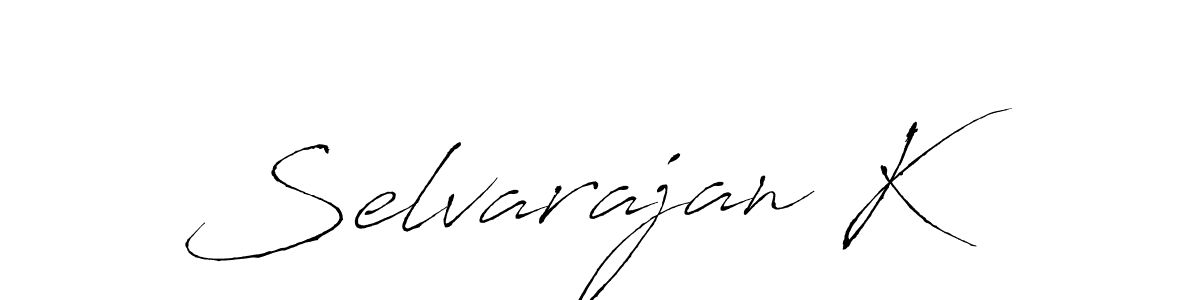 The best way (Antro_Vectra) to make a short signature is to pick only two or three words in your name. The name Selvarajan K include a total of six letters. For converting this name. Selvarajan K signature style 6 images and pictures png