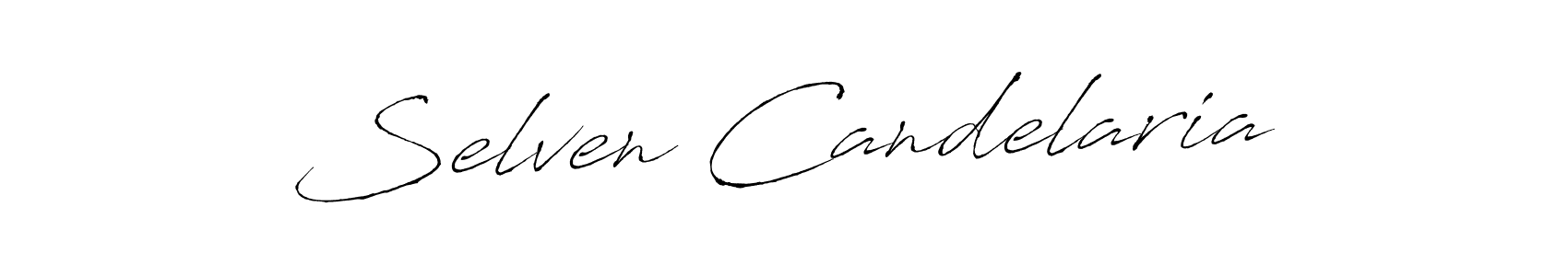 Create a beautiful signature design for name Selven Candelaria. With this signature (Antro_Vectra) fonts, you can make a handwritten signature for free. Selven Candelaria signature style 6 images and pictures png