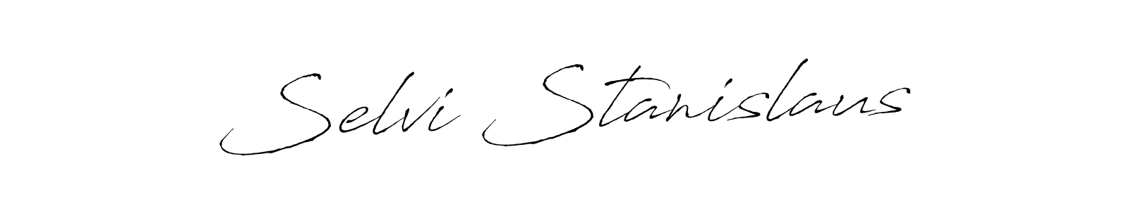 Create a beautiful signature design for name Selvi Stanislaus. With this signature (Antro_Vectra) fonts, you can make a handwritten signature for free. Selvi Stanislaus signature style 6 images and pictures png