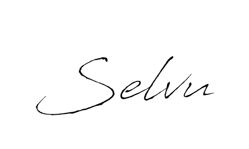 Make a beautiful signature design for name Selvu. With this signature (Antro_Vectra) style, you can create a handwritten signature for free. Selvu signature style 6 images and pictures png