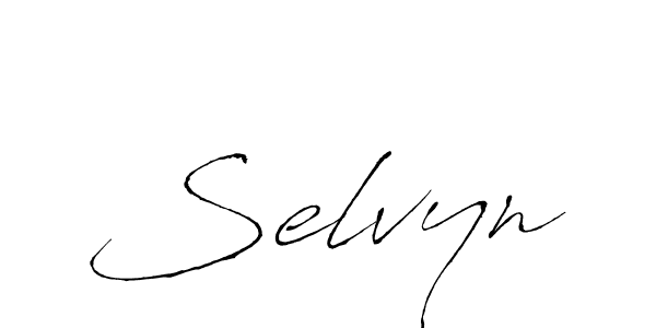 Use a signature maker to create a handwritten signature online. With this signature software, you can design (Antro_Vectra) your own signature for name Selvyn. Selvyn signature style 6 images and pictures png