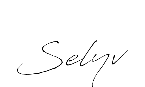 How to make Selyv name signature. Use Antro_Vectra style for creating short signs online. This is the latest handwritten sign. Selyv signature style 6 images and pictures png