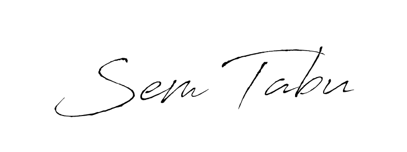 Sem Tabu stylish signature style. Best Handwritten Sign (Antro_Vectra) for my name. Handwritten Signature Collection Ideas for my name Sem Tabu. Sem Tabu signature style 6 images and pictures png