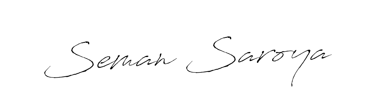 Make a beautiful signature design for name Seman Saroya. Use this online signature maker to create a handwritten signature for free. Seman Saroya signature style 6 images and pictures png