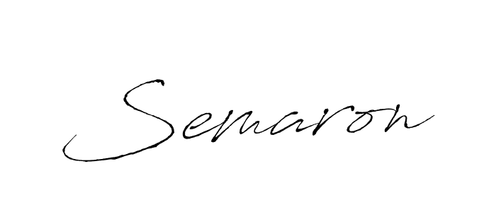 Create a beautiful signature design for name Semaron. With this signature (Antro_Vectra) fonts, you can make a handwritten signature for free. Semaron signature style 6 images and pictures png