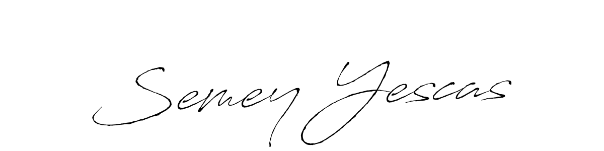 Design your own signature with our free online signature maker. With this signature software, you can create a handwritten (Antro_Vectra) signature for name Semey Yescas. Semey Yescas signature style 6 images and pictures png