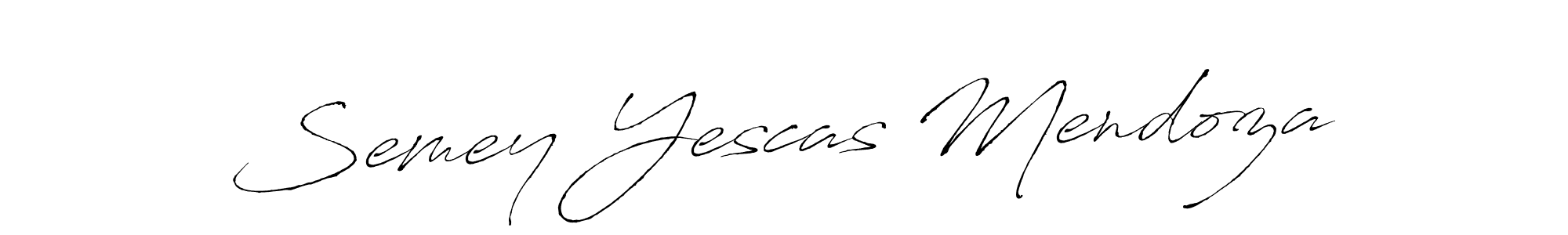 Semey Yescas Mendoza stylish signature style. Best Handwritten Sign (Antro_Vectra) for my name. Handwritten Signature Collection Ideas for my name Semey Yescas Mendoza. Semey Yescas Mendoza signature style 6 images and pictures png