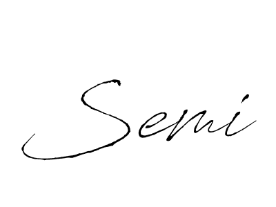Also we have Semi name is the best signature style. Create professional handwritten signature collection using Antro_Vectra autograph style. Semi signature style 6 images and pictures png