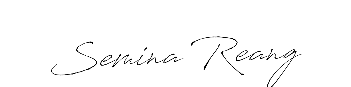 Also we have Semina Reang name is the best signature style. Create professional handwritten signature collection using Antro_Vectra autograph style. Semina Reang signature style 6 images and pictures png