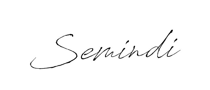 Use a signature maker to create a handwritten signature online. With this signature software, you can design (Antro_Vectra) your own signature for name Semindi. Semindi signature style 6 images and pictures png