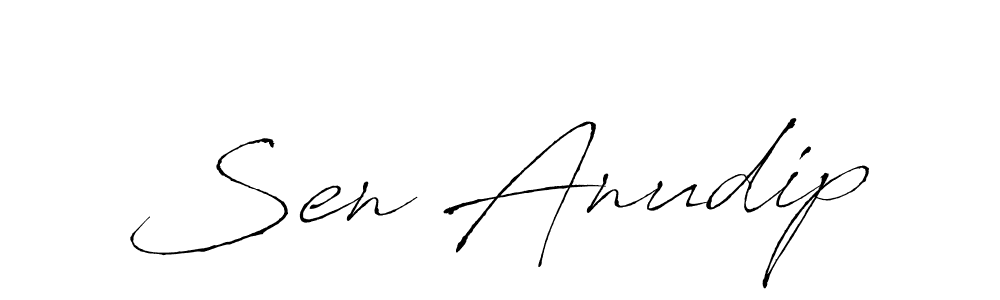 How to make Sen Anudip name signature. Use Antro_Vectra style for creating short signs online. This is the latest handwritten sign. Sen Anudip signature style 6 images and pictures png