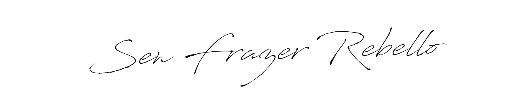 if you are searching for the best signature style for your name Sen Frazer Rebello. so please give up your signature search. here we have designed multiple signature styles  using Antro_Vectra. Sen Frazer Rebello signature style 6 images and pictures png