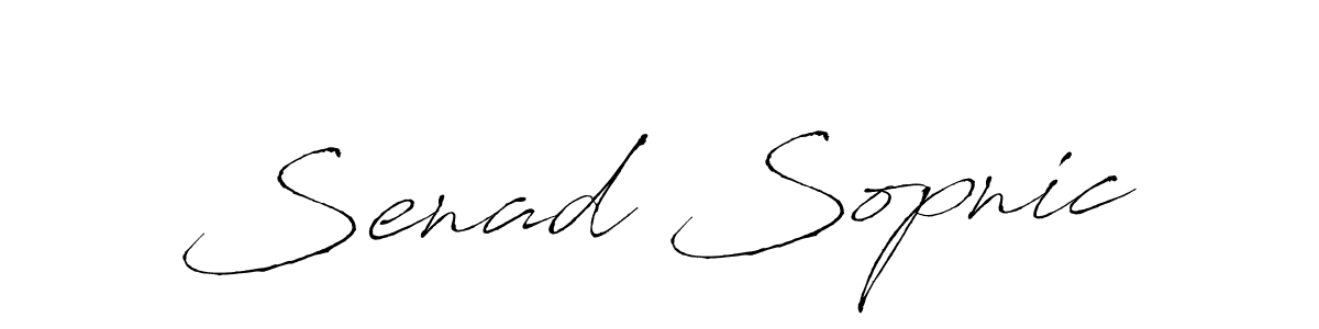 You should practise on your own different ways (Antro_Vectra) to write your name (Senad Sopnic) in signature. don't let someone else do it for you. Senad Sopnic signature style 6 images and pictures png